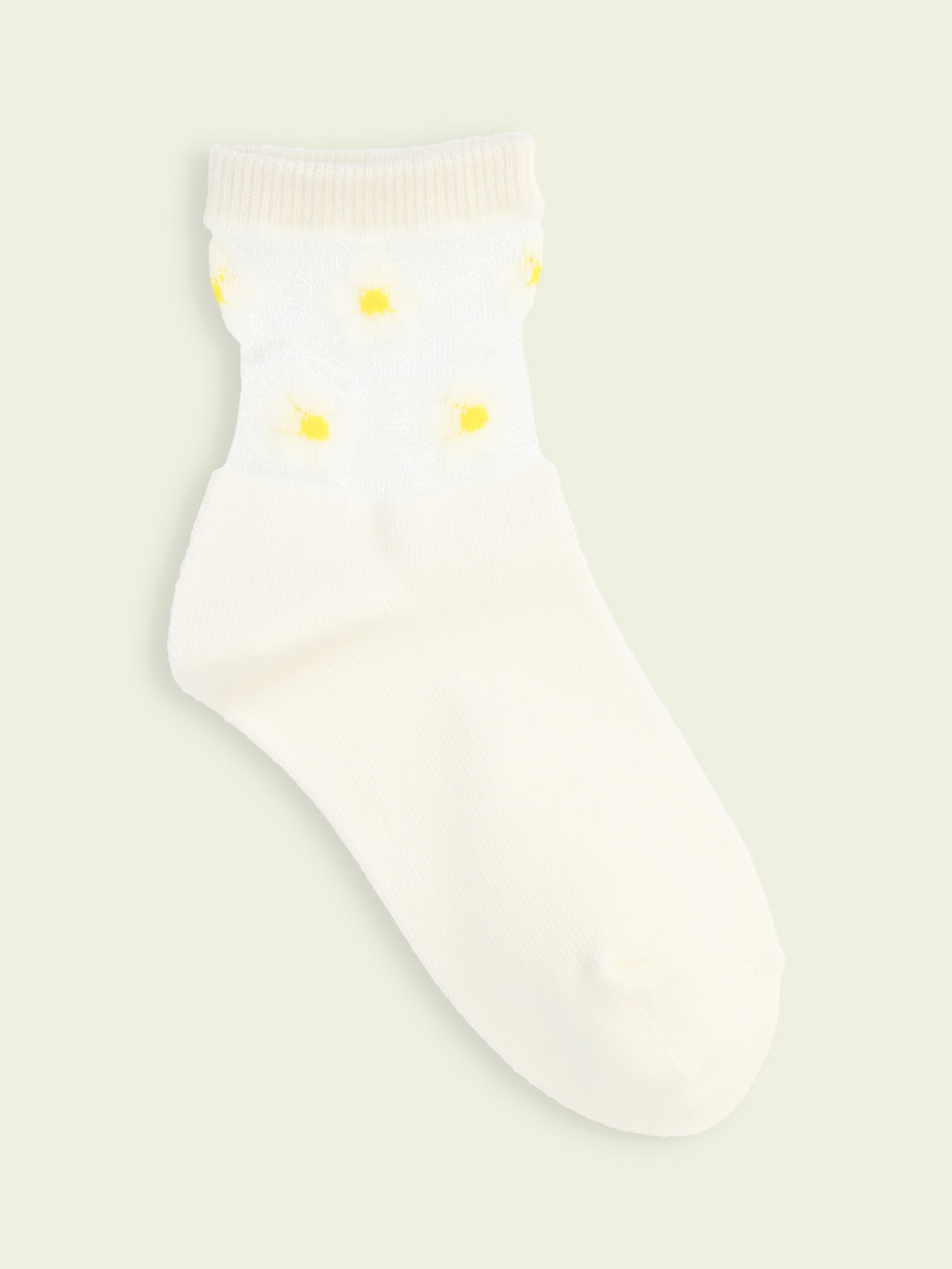 【3足1,485円】キッズ チュール花柄切替ソックス / 19-21cm