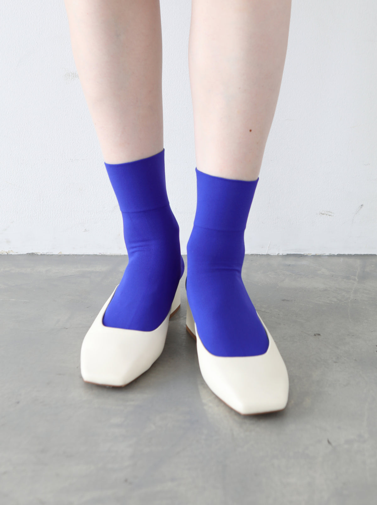 【定番】ソフトナイロン無地ショートソックス - ロイヤルブルー