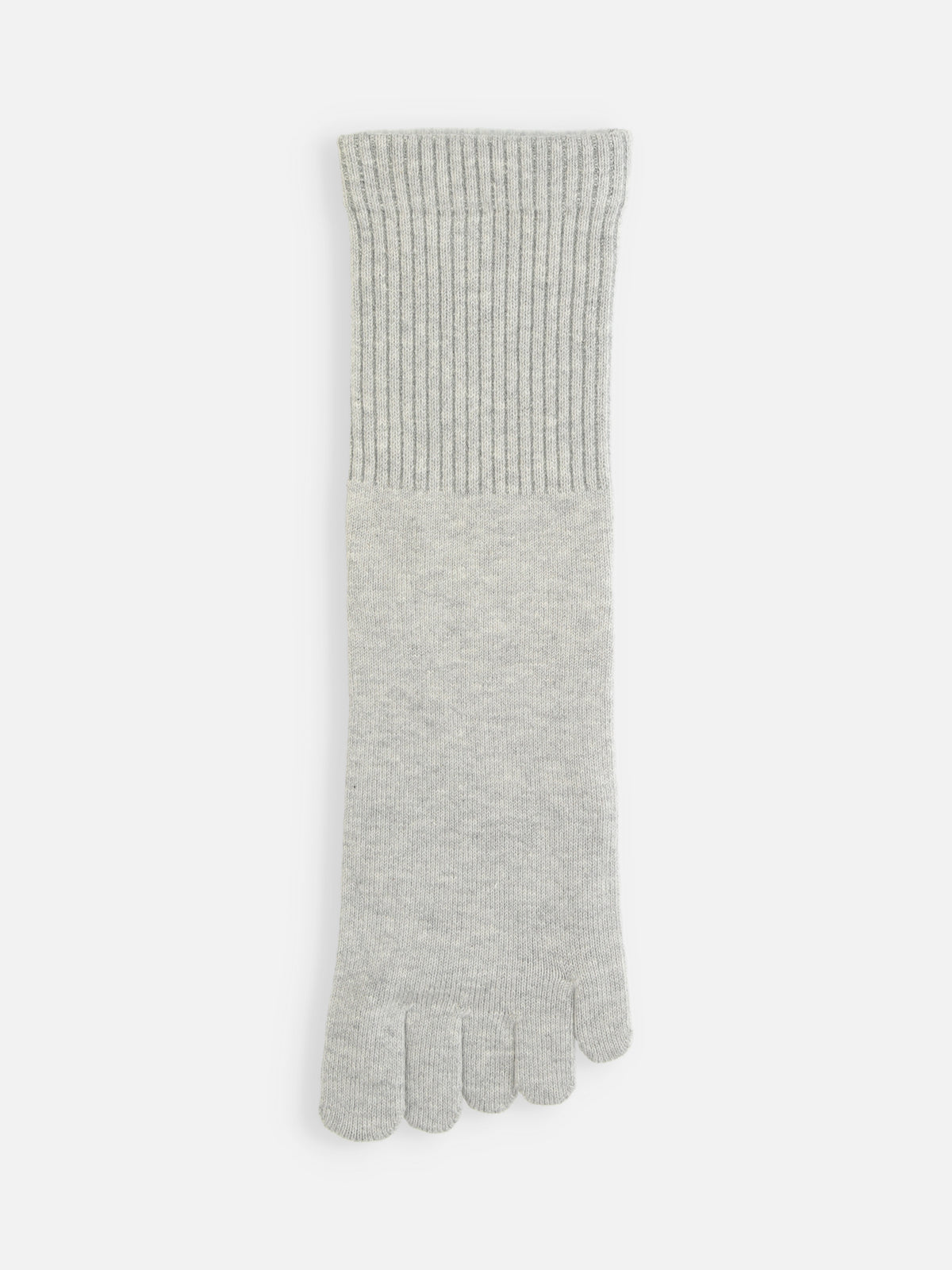 【Tabio MEN】【定番】綿履き口ゆったり五本指ソックス - トップグレー