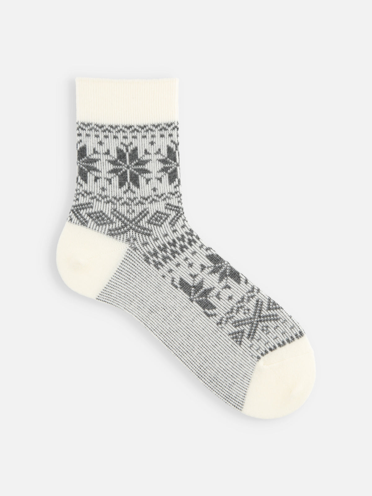 【Tabio MEN】スノーフレイクロークルー丈ソックス
