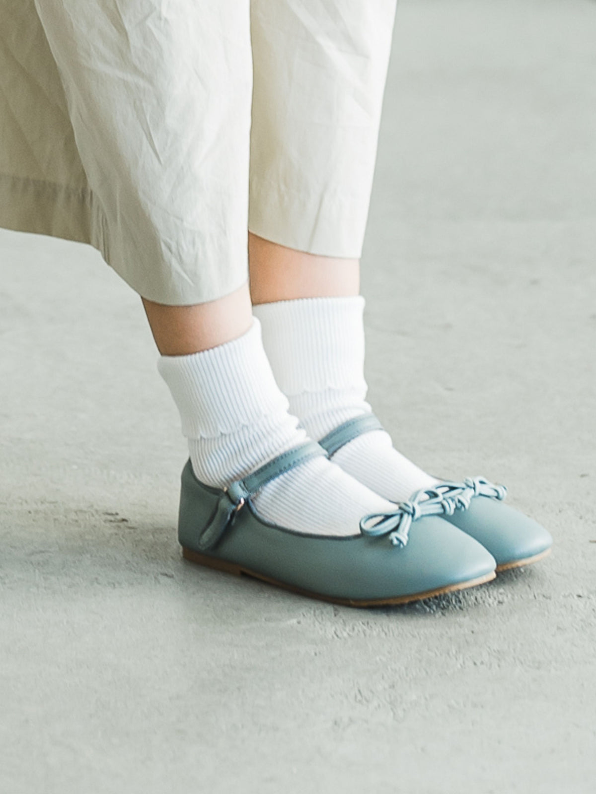 【キッズ】 綿折り返しピコフリルソックス / 16-18cm