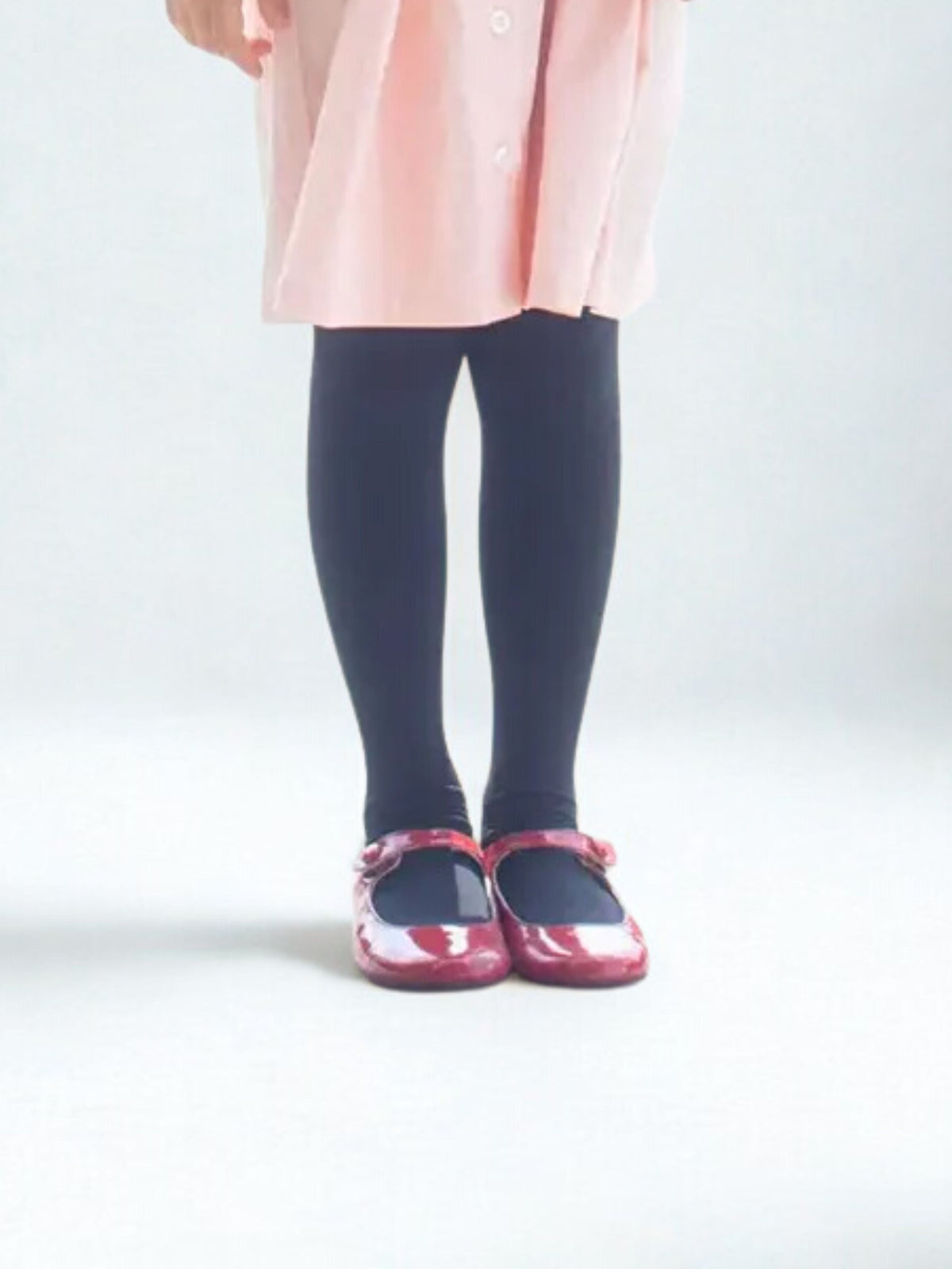 【キッズ 】80デニールタイツ / 125-145cm - チャコールグレー