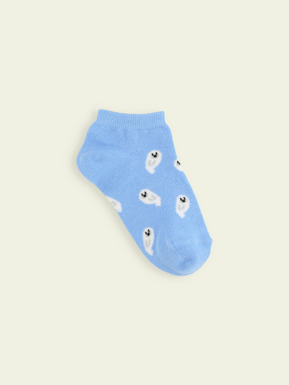 【3足1,485円】キッズ 海の生き物スニーカー丈ソックス / 16-18cm - サックス+アザラシ