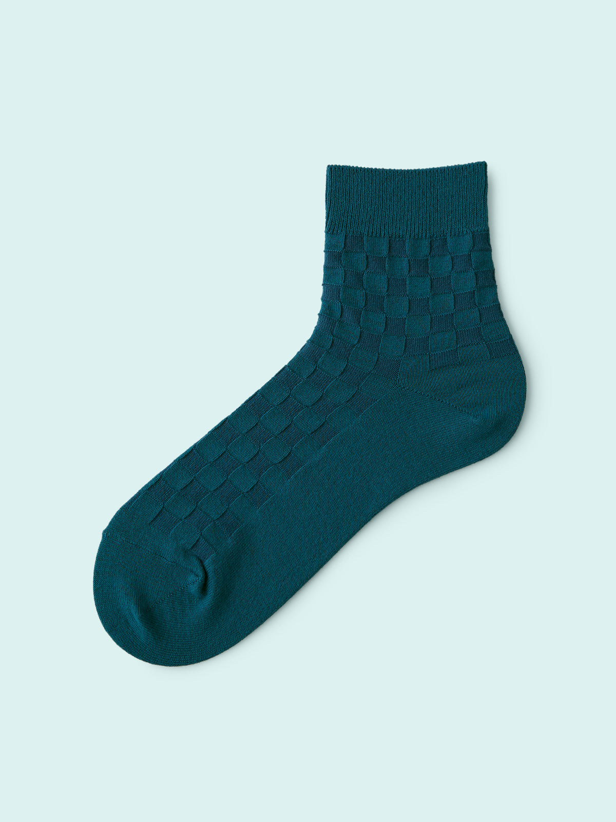 【3足1,485円】メンズ リンクスブロックショートソックス - エメラルド