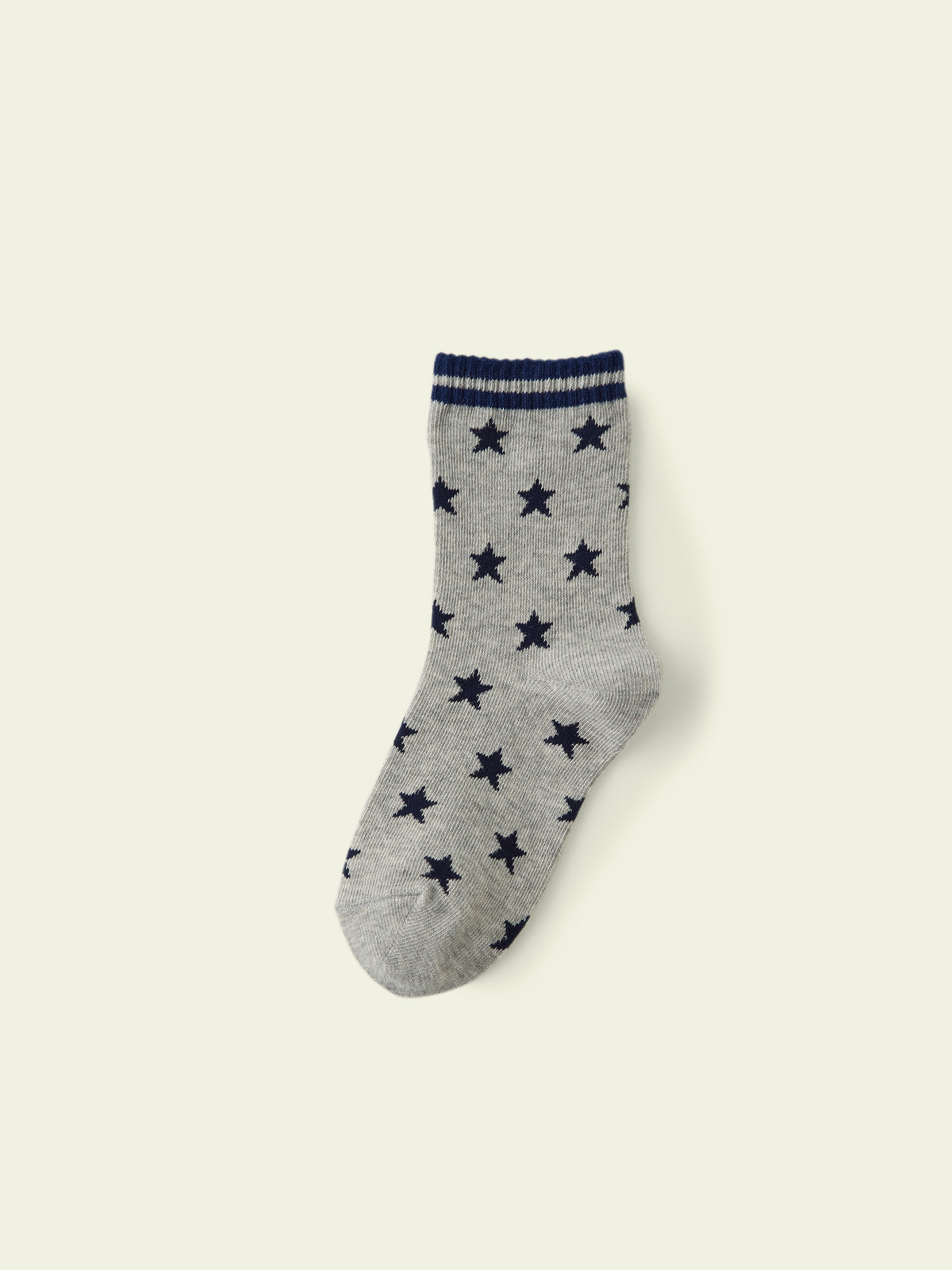 【3足1,485円】キッズ ライン星柄ソックス / 13-15cm - グレーモク