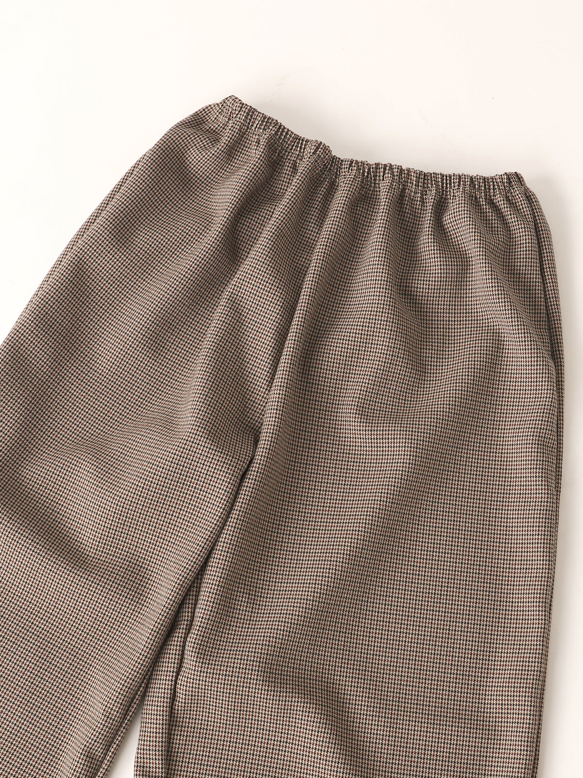 SALE 【WEB限定】縫製千鳥チェックワイドパンツ10分丈