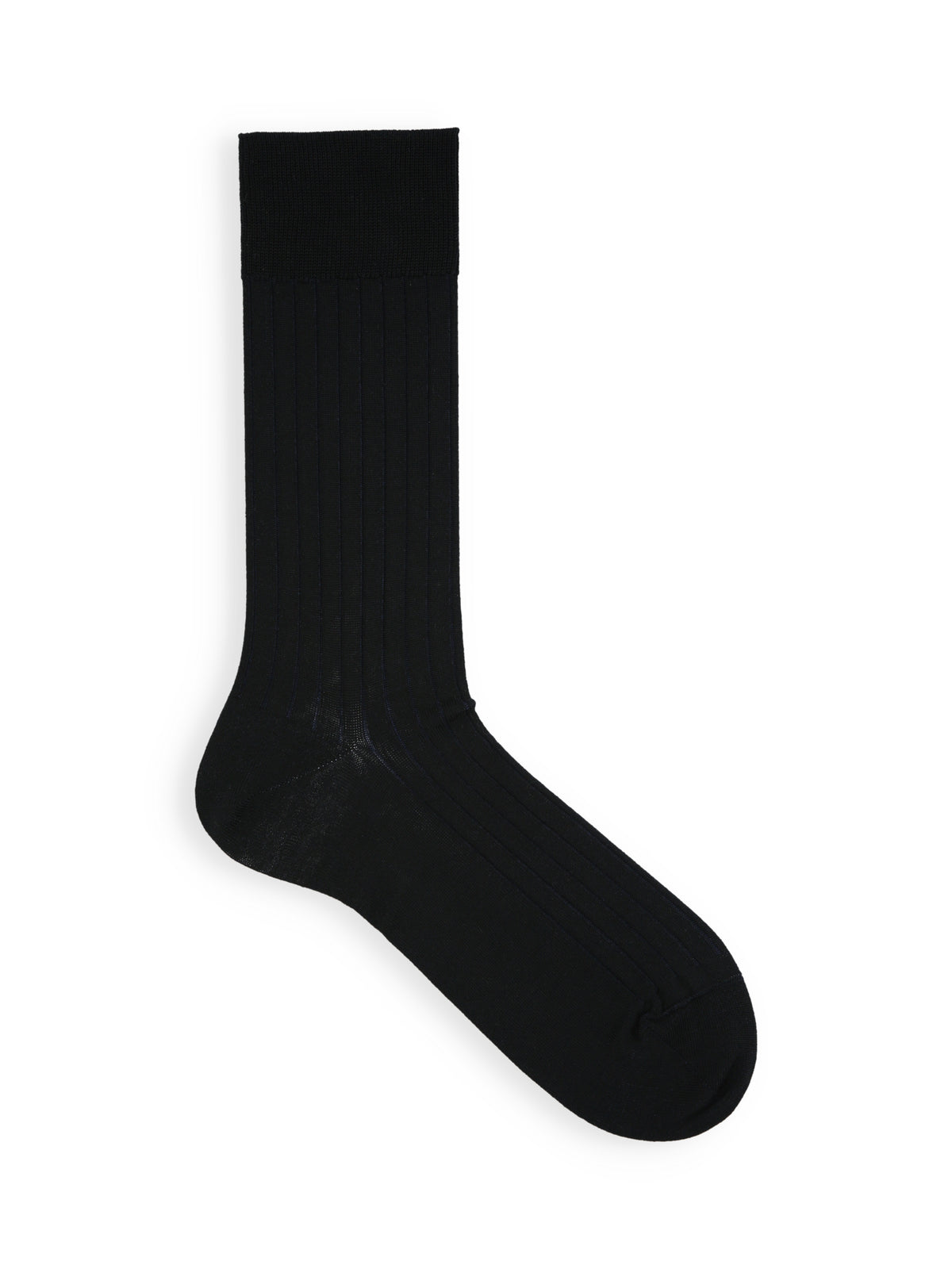 【Tabio MEN】綿100％リブソックス(27.0cm〜27.0cm) - クロ