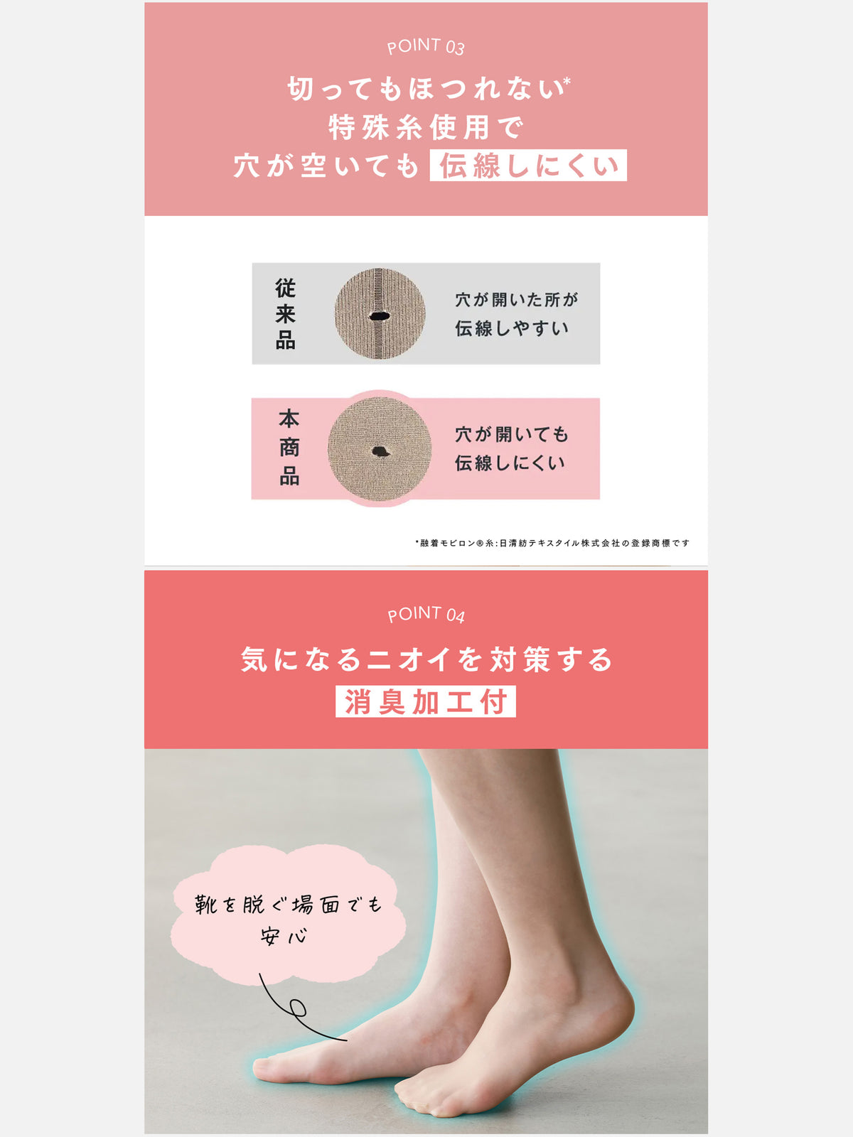 【ウエストゆ～ったり】WEB限定 ウエストフリーでストレスフリーなストッキング / 丈感M-Lサイズ