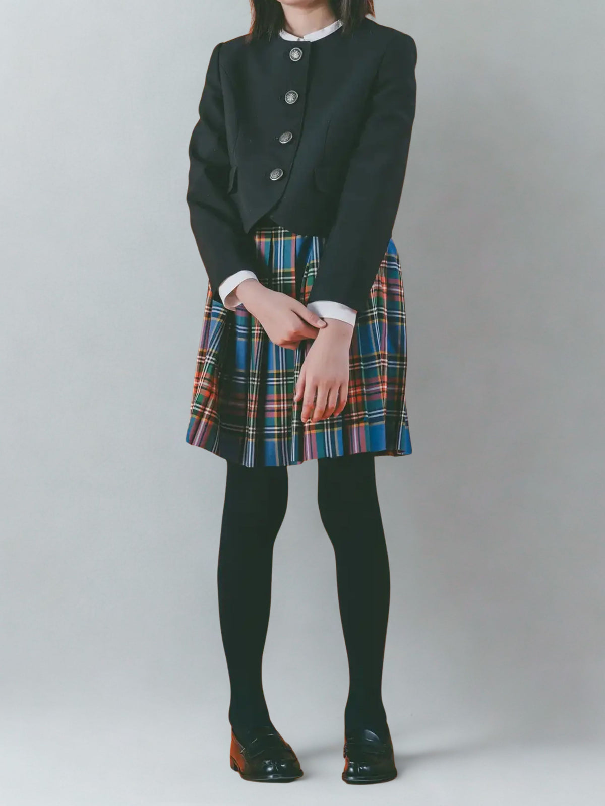 【キッズ】80デニールタイツ / 95-115cm - クロ