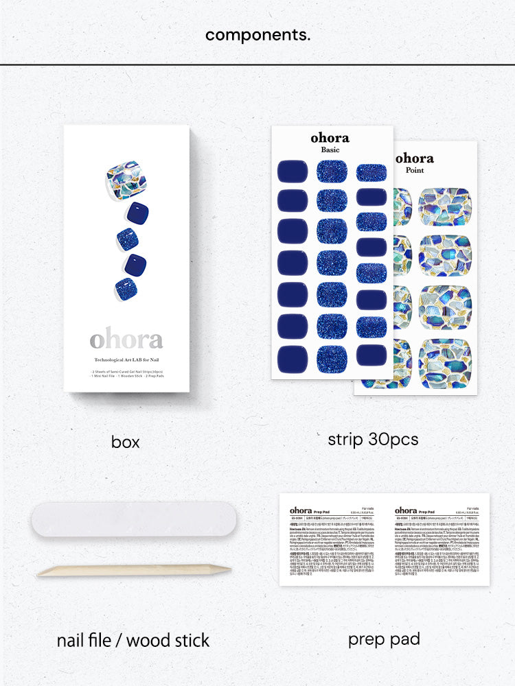 【通常価格より20％OFF】ohora(オホーラ)×靴下屋 WEB限定セット＜ブルー＞