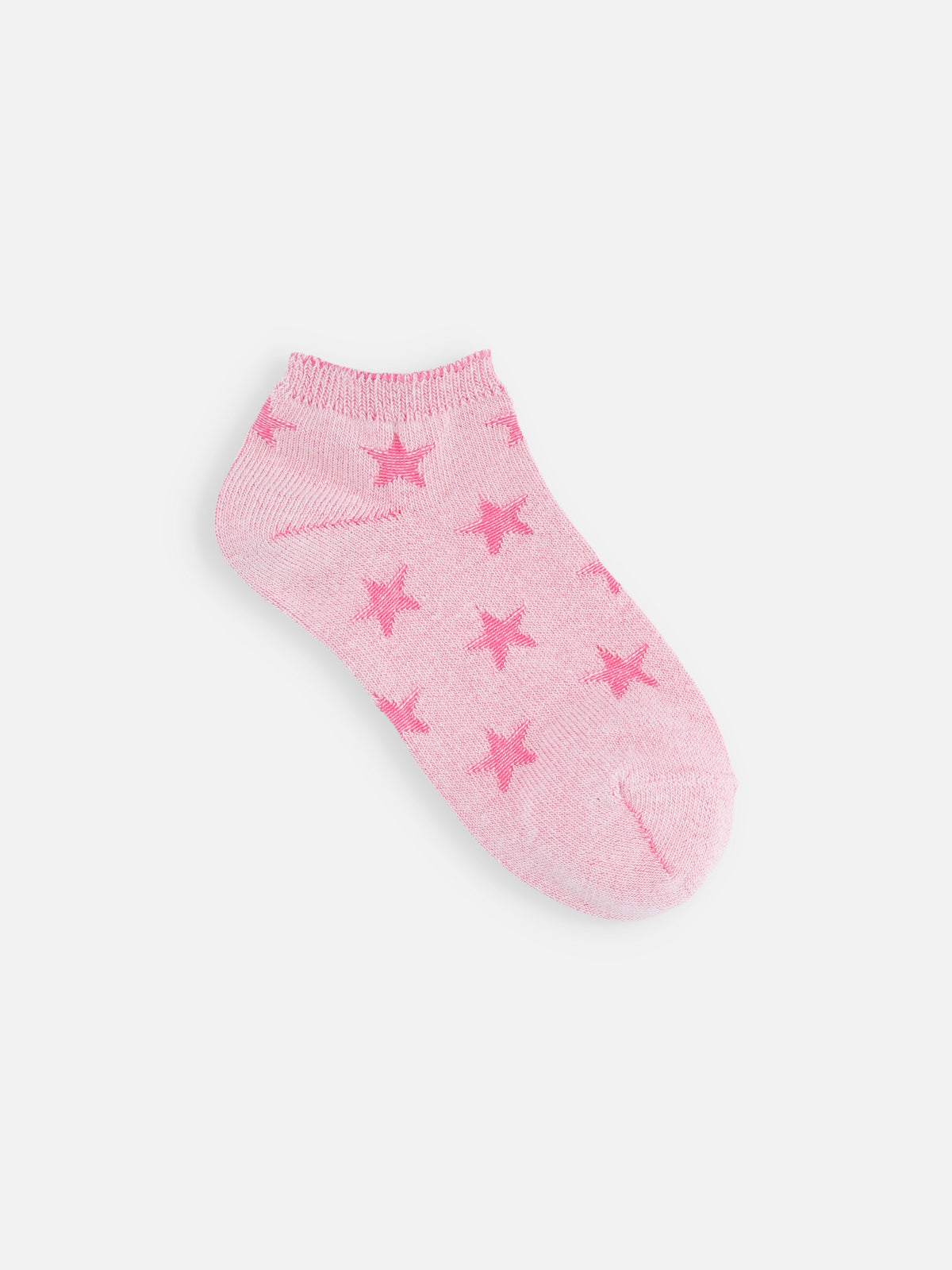【キッズ】星柄リンクススニーカー丈ソックス / 19-21cm - ピンク