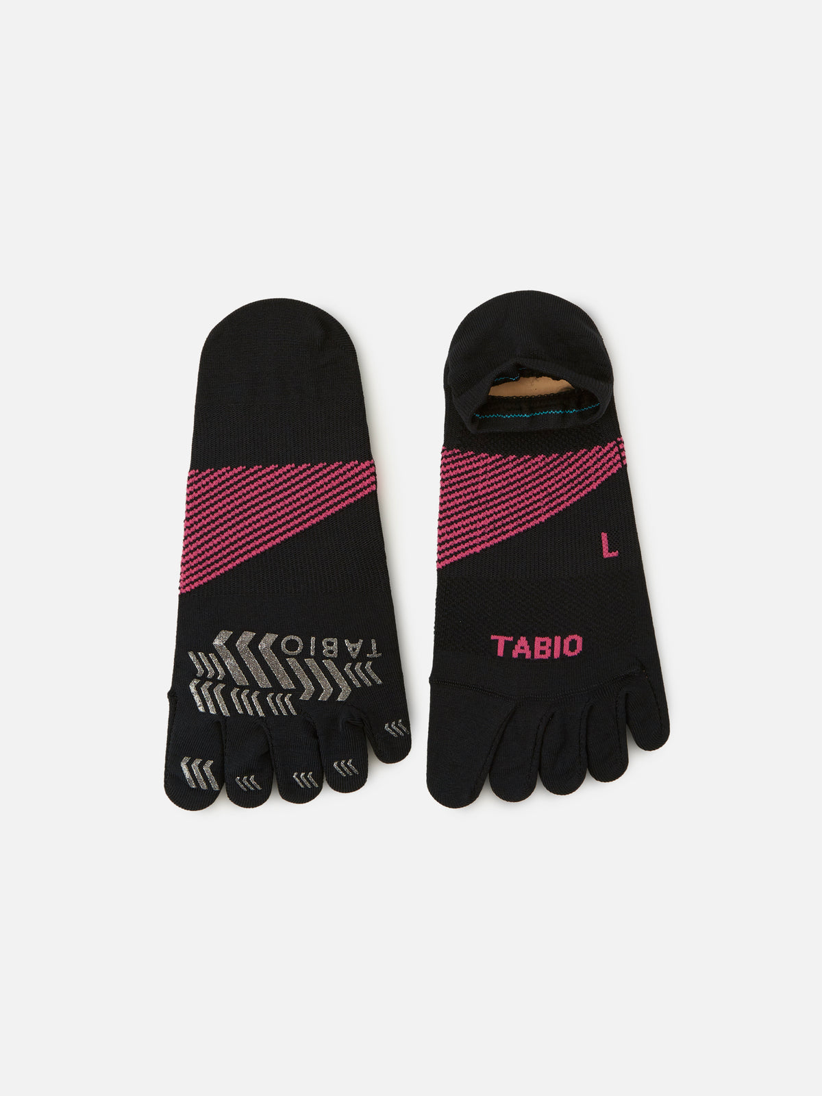 T＆F 五本指ソックス / 25-27cm - ブラック×ピンク