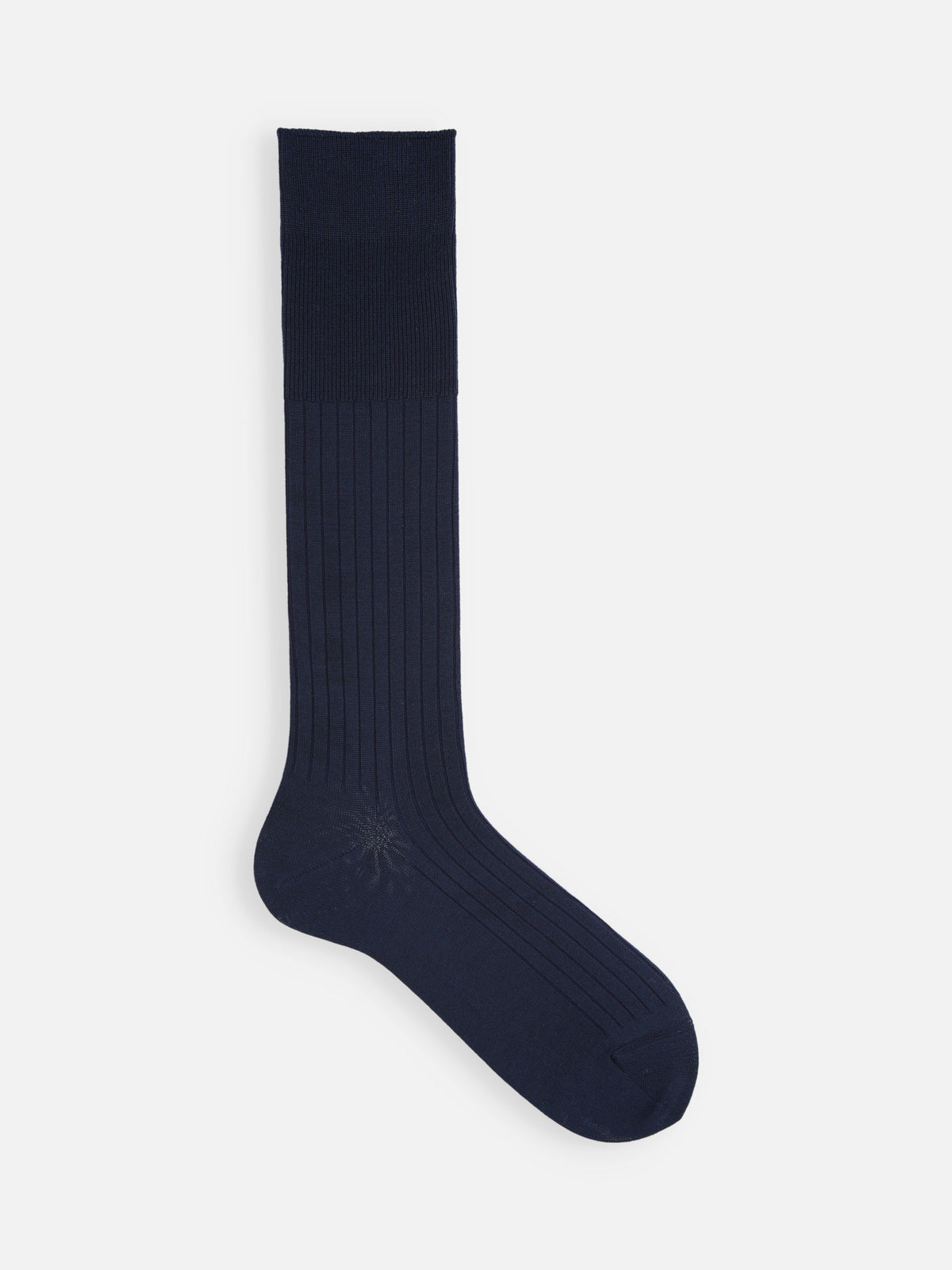 【TABIO’S COTTON】リブロングホーズ丈ビジネスソックス（27.0～29.0cm） - ネイビー