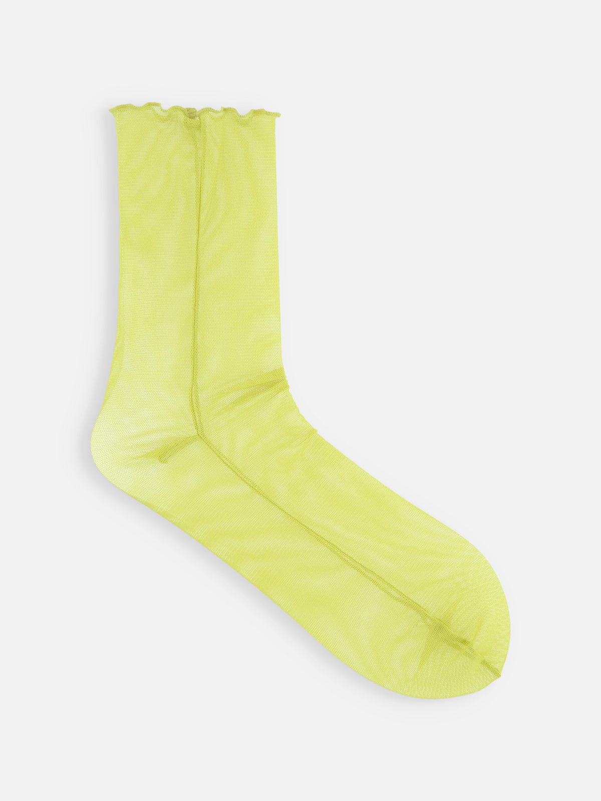縫製ネットチュールソックス - ライム