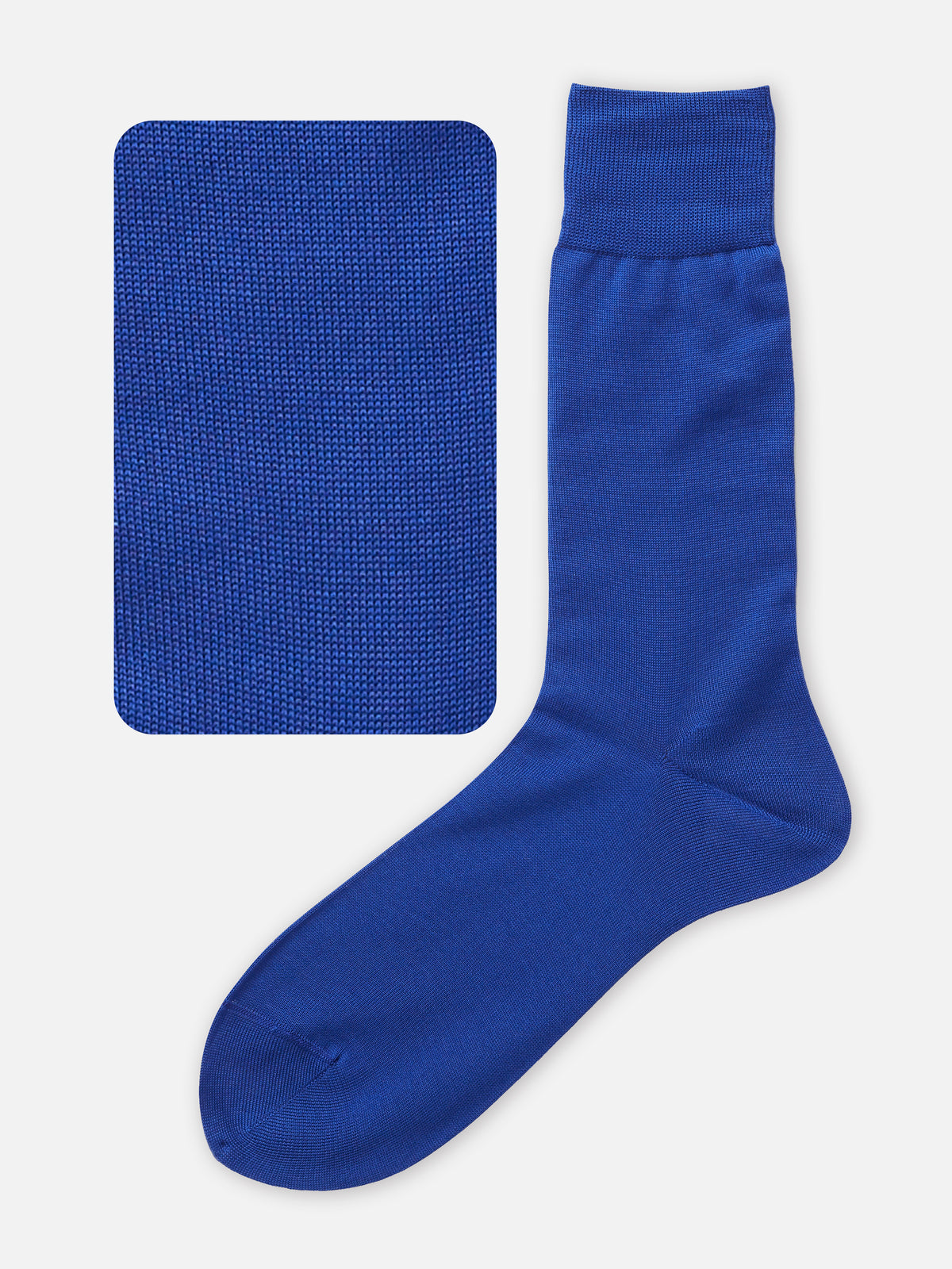 【Tabio MEN】表糸綿100％ベタソックス(25.0cm〜25.0cm) - ブルー