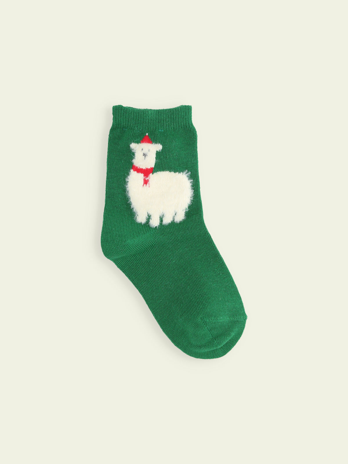 【3足1,485円】キッズ クリスマス限定 もふもふ動物ショートソックス / 13-15cm