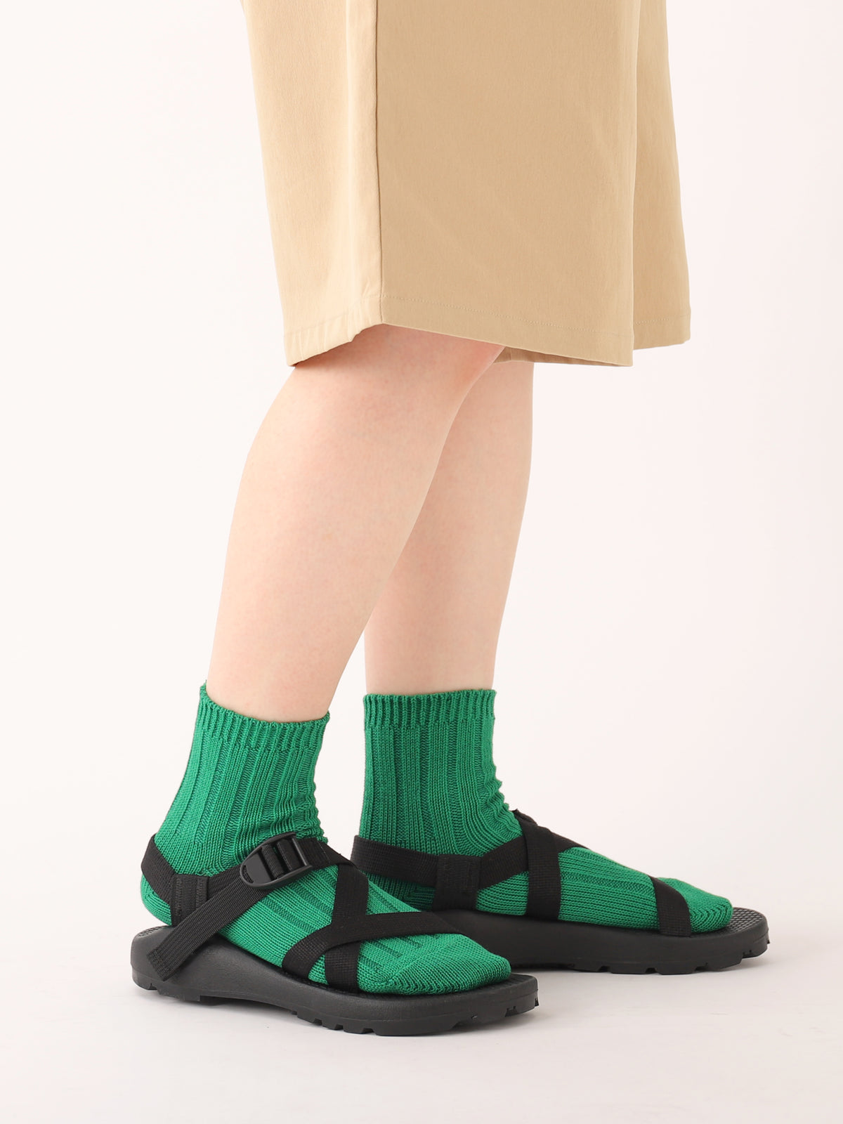 【3足1,485円】太リブショートソックス