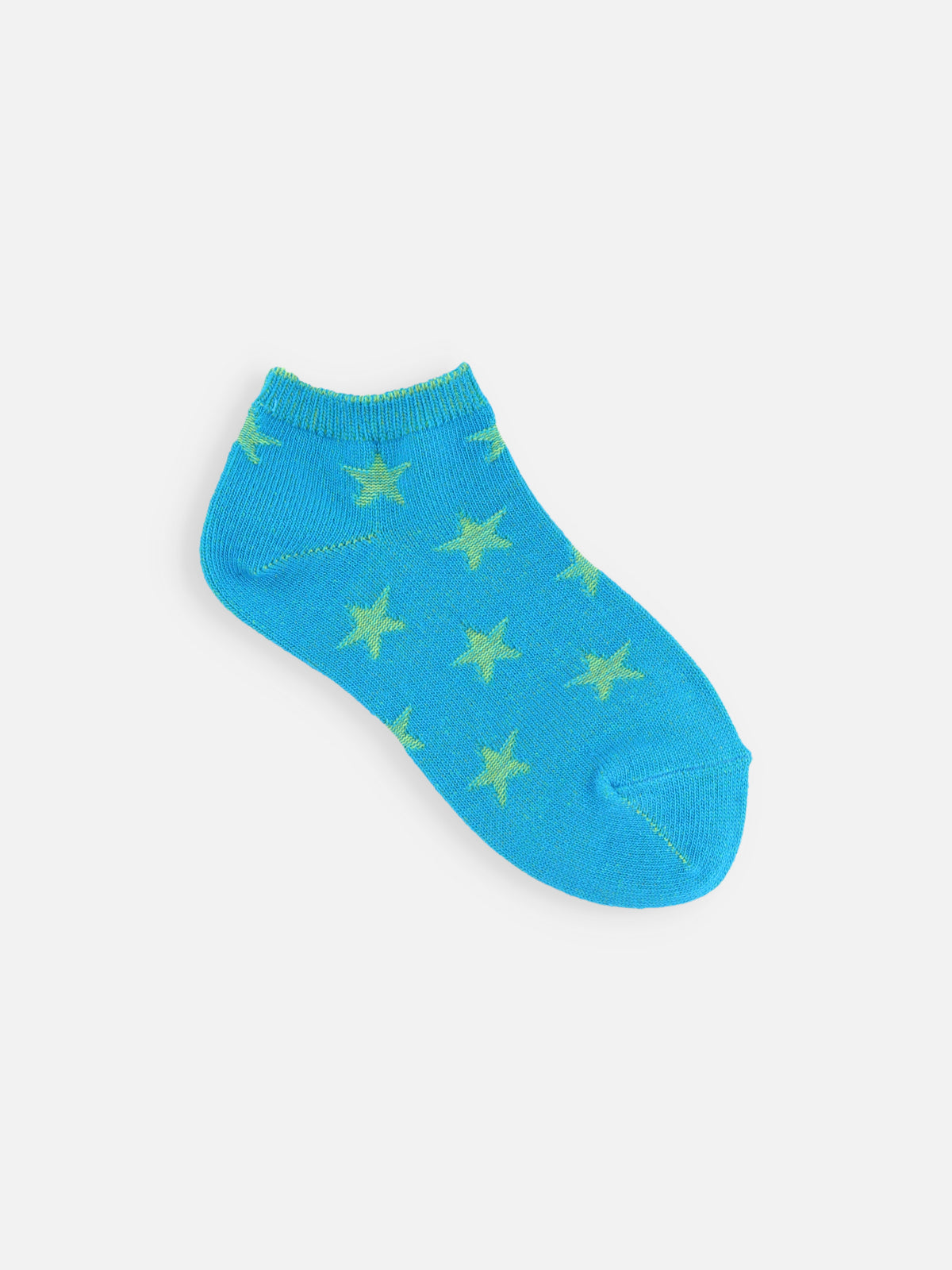 【キッズ】星柄リンクススニーカー丈ソックス / 19-21cm - ターコイズブルー