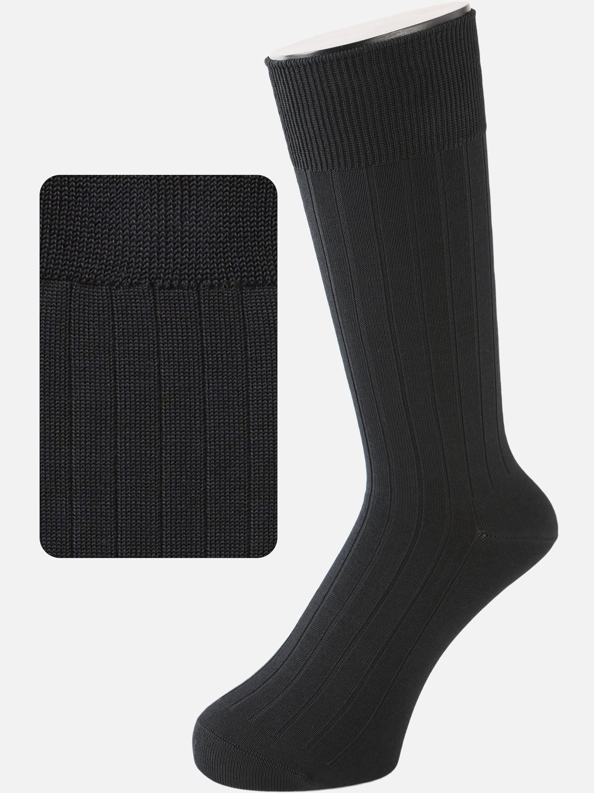【Tabio MEN】9×2太リブソックス(23.0～25.0cm)