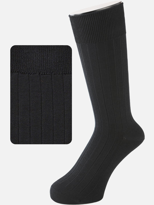 【Tabio MEN】9×2太リブソックス(23.0～25.0cm)