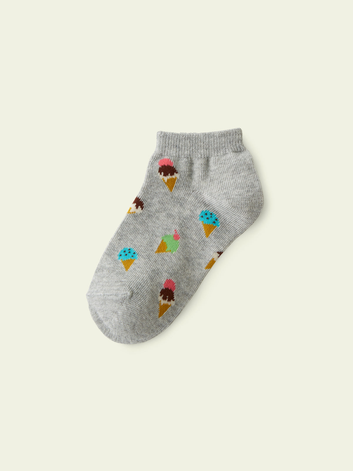 【3足1,485円】キッズ アイスクリームスニーカー丈ソックス / 13-15cm