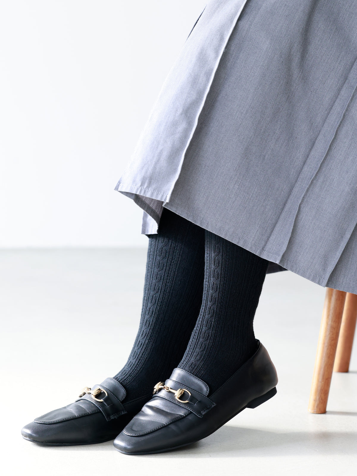 綿混ケーブル タイツ