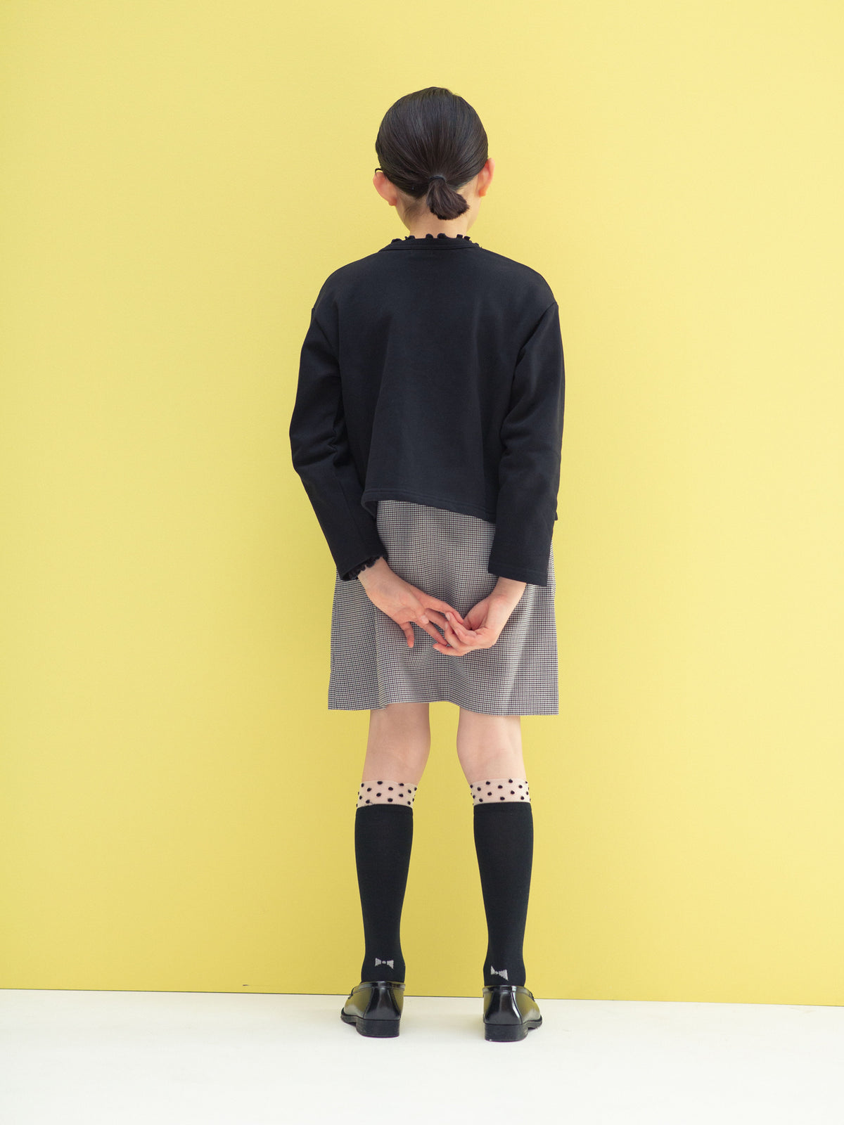【キッズ】チュールドット柄ハイソックス / 16-18cm