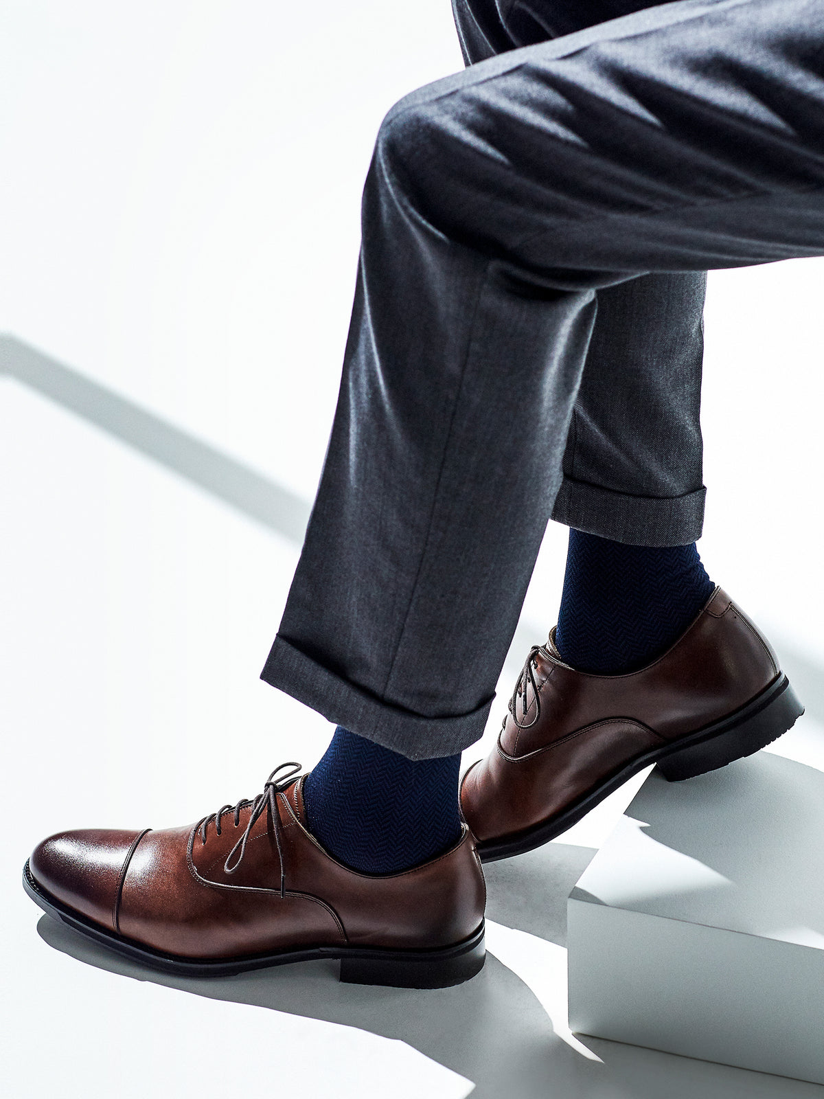 【Tabio MEN】ピマコットンブレンドヘリンボーンソックス