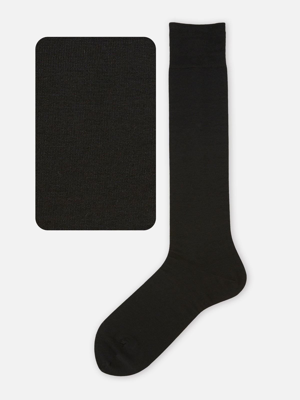 【Tabio MEN】＜冠婚葬祭にも＞ピマコットンブレンド無地ロングホーズ(27.0～29.0cm) - スミクロ
