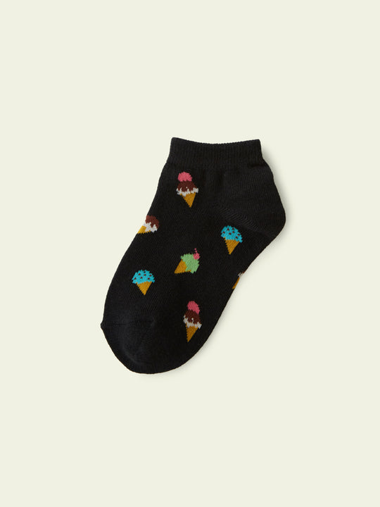 【3足1,485円】キッズ アイスクリームスニーカー丈ソックス / 16-18cm