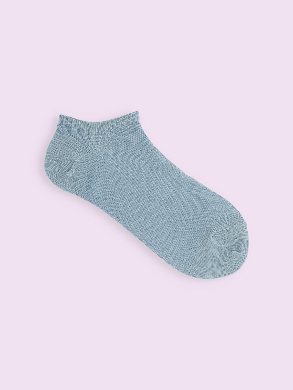 【3足1,485円】メッシュ無地スニーカー丈ソックス - ブルー