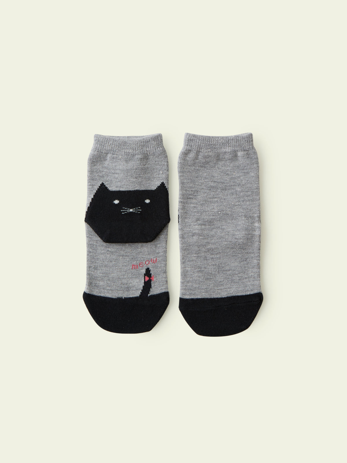【3足1,485円】キッズ かかとねこソックス / 13-15cm