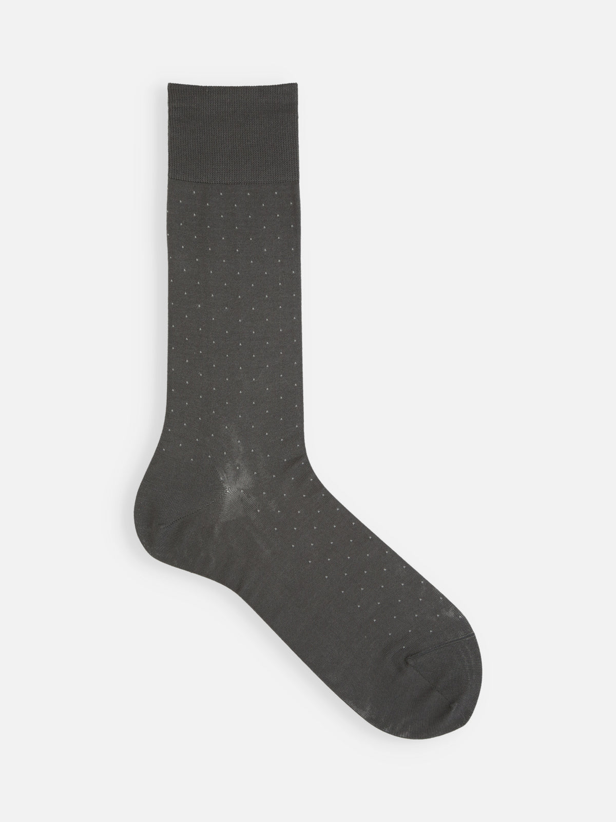 【Tabio MEN】連続シルケット ドットソックス - Ｍグレー＋グレー