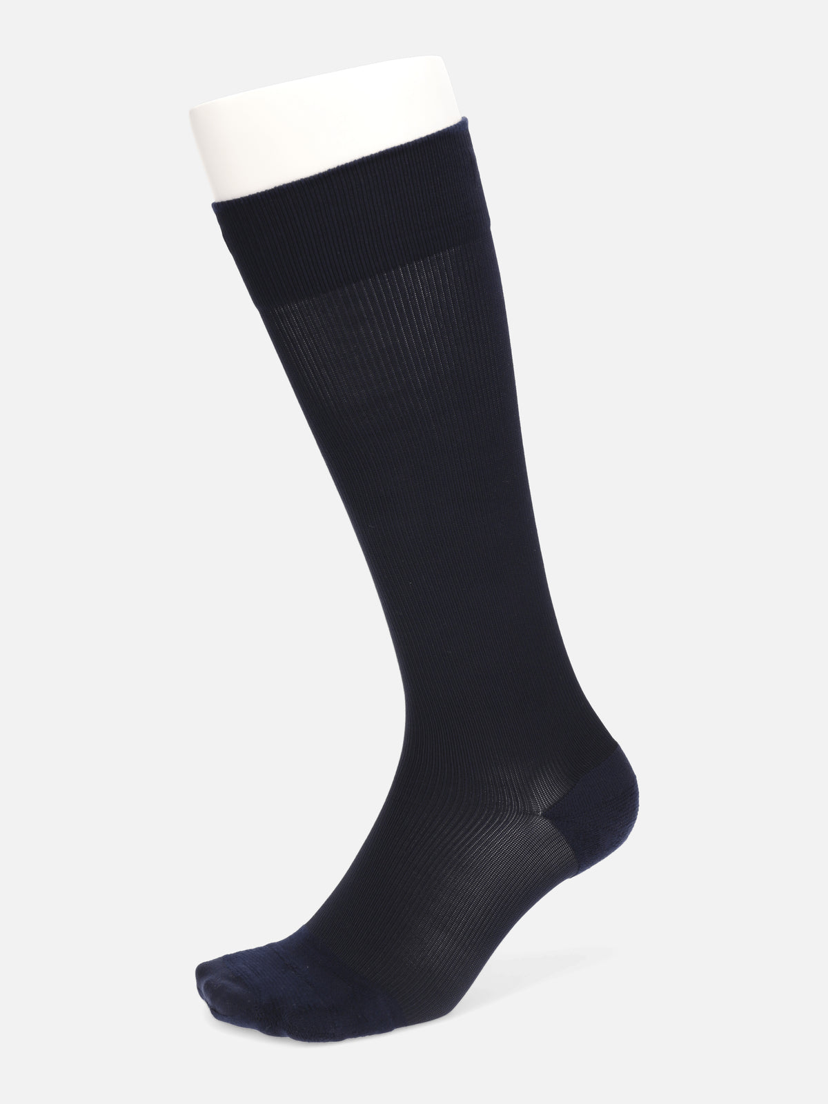 【Tabio MEN】ちょうどいいソフト着圧のハイソックス(27.0～29.0cm) - ブラックネイビー