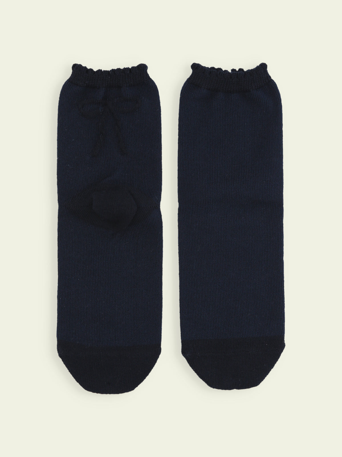 【3足1,485円】キッズ バックフロートリボンショートソックス / 13-15cm - コン