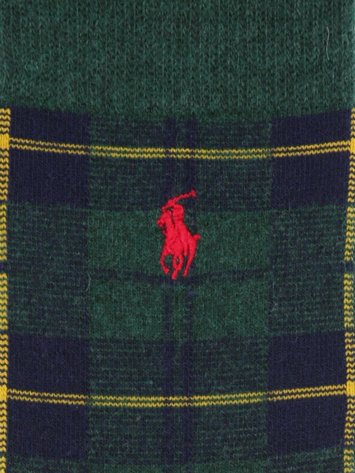 【MEN】POLO ポニー刺繍チェック柄レギュラー丈ソックス