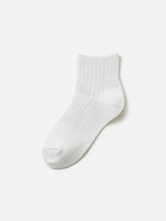 キッズ 表糸綿100％で毛玉が出来にくいショートソックス / 16-18cm