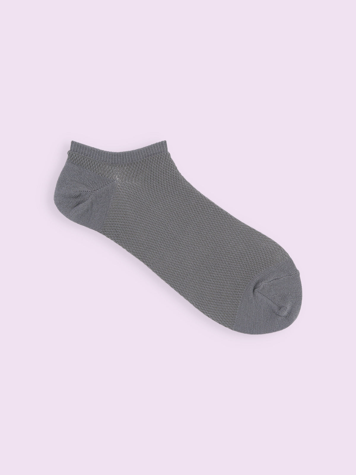 【3足1,485円】メッシュ無地スニーカー丈ソックス - ダルグレー