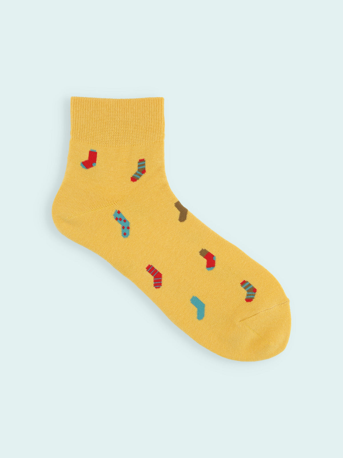 【3足1,485円】メンズ 靴下柄ショートソックス - クリーム