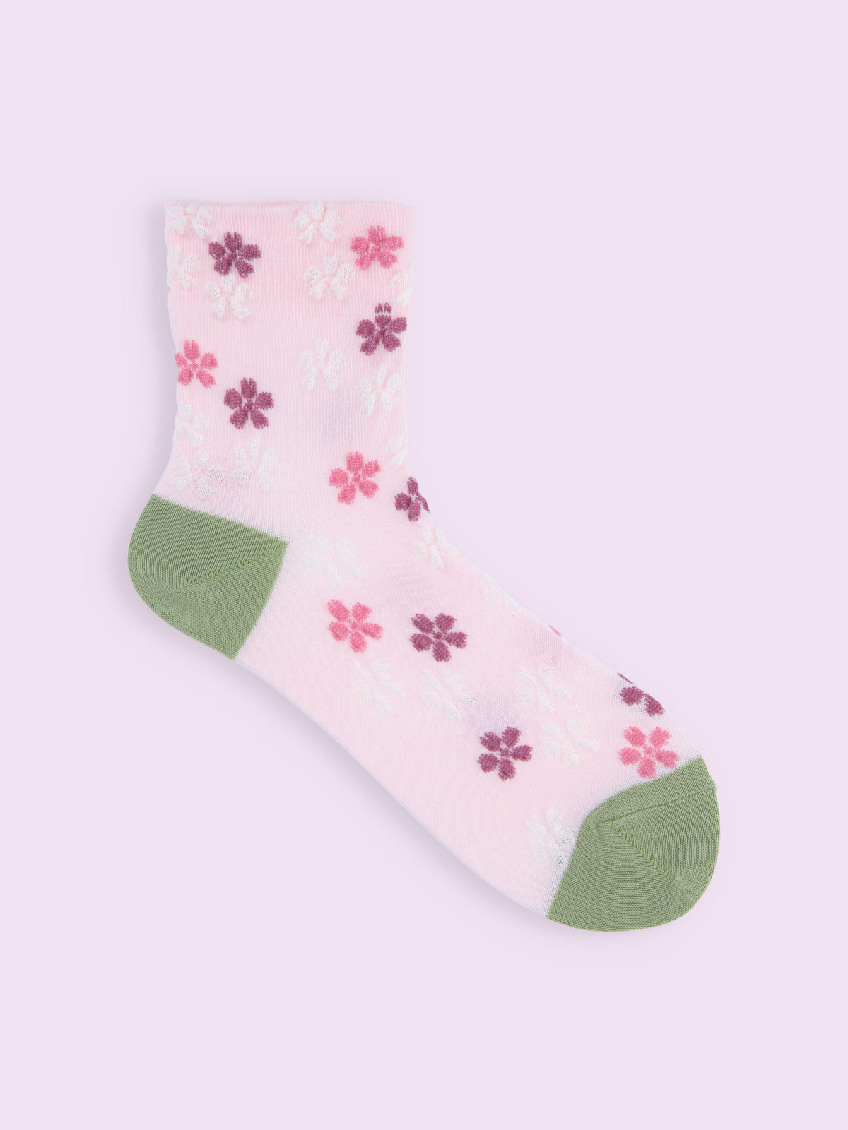 【3足1,485円】モダン桜柄ショートソックス