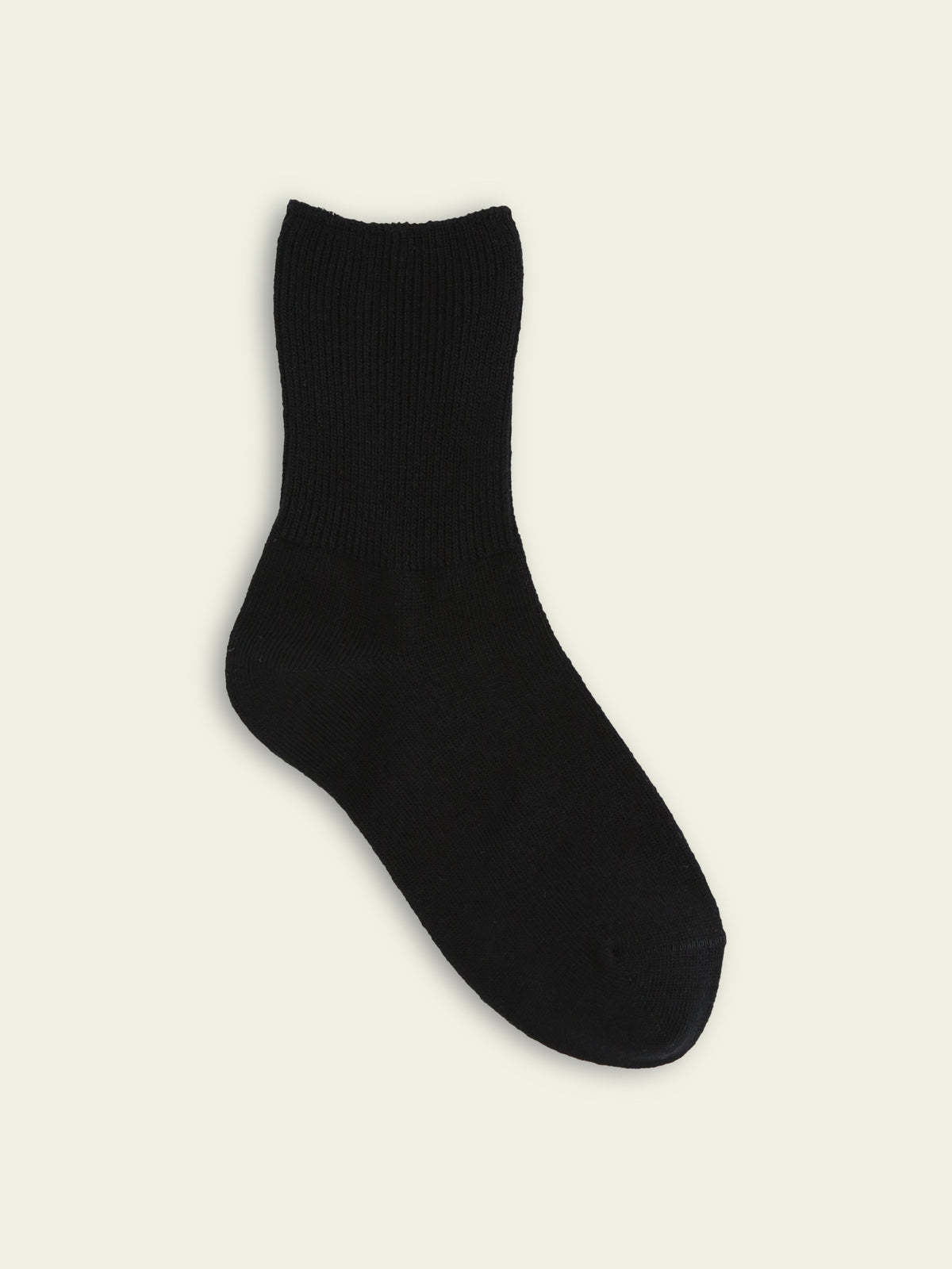 【3足1,485円】キッズ 履き口ゆったりリブベタショートソックス / 16-18cm - クロ