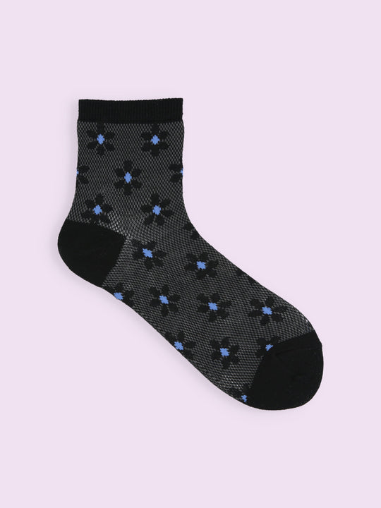 【3足1,485円】メッシュお花ショートソックス