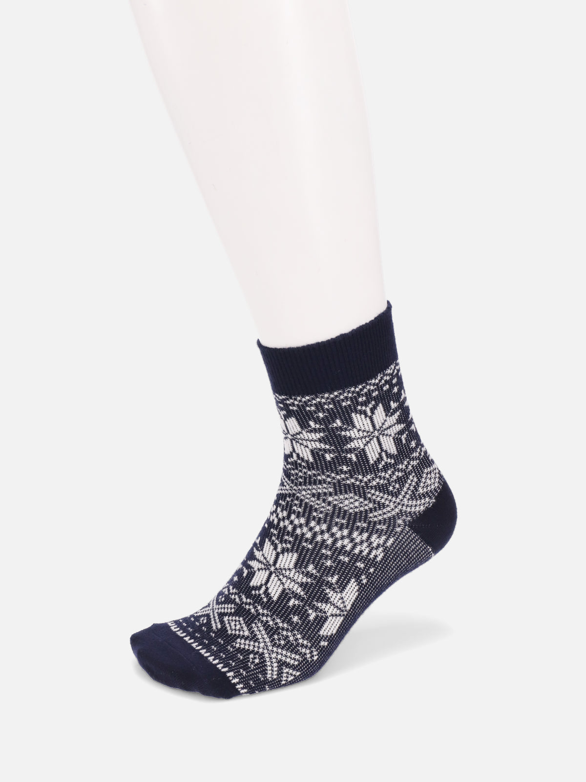 【Tabio MEN】スノーフレイクロークルー丈ソックス