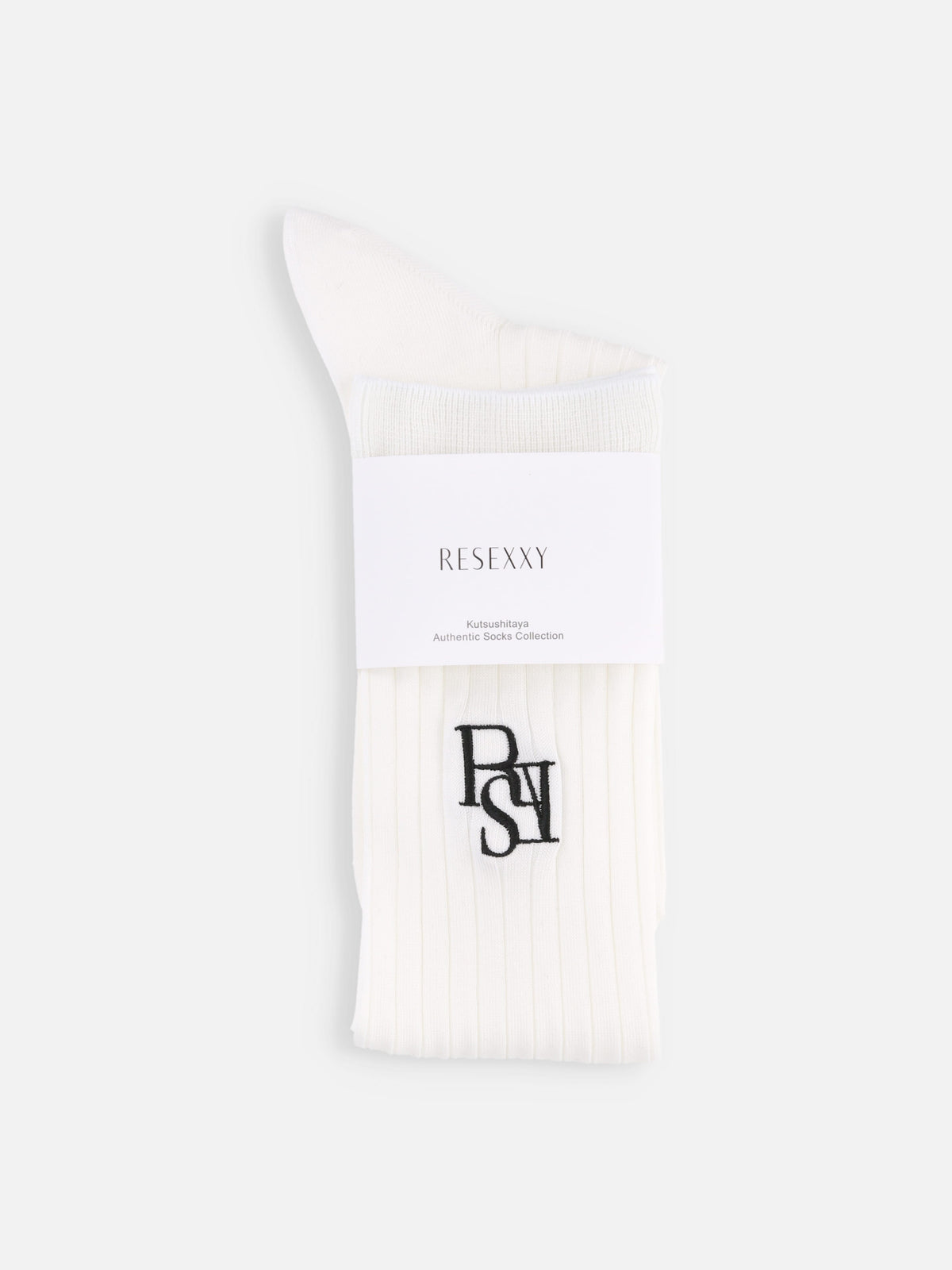 SALE 【RESEXXY×靴下屋】刺繍リブハイソックス