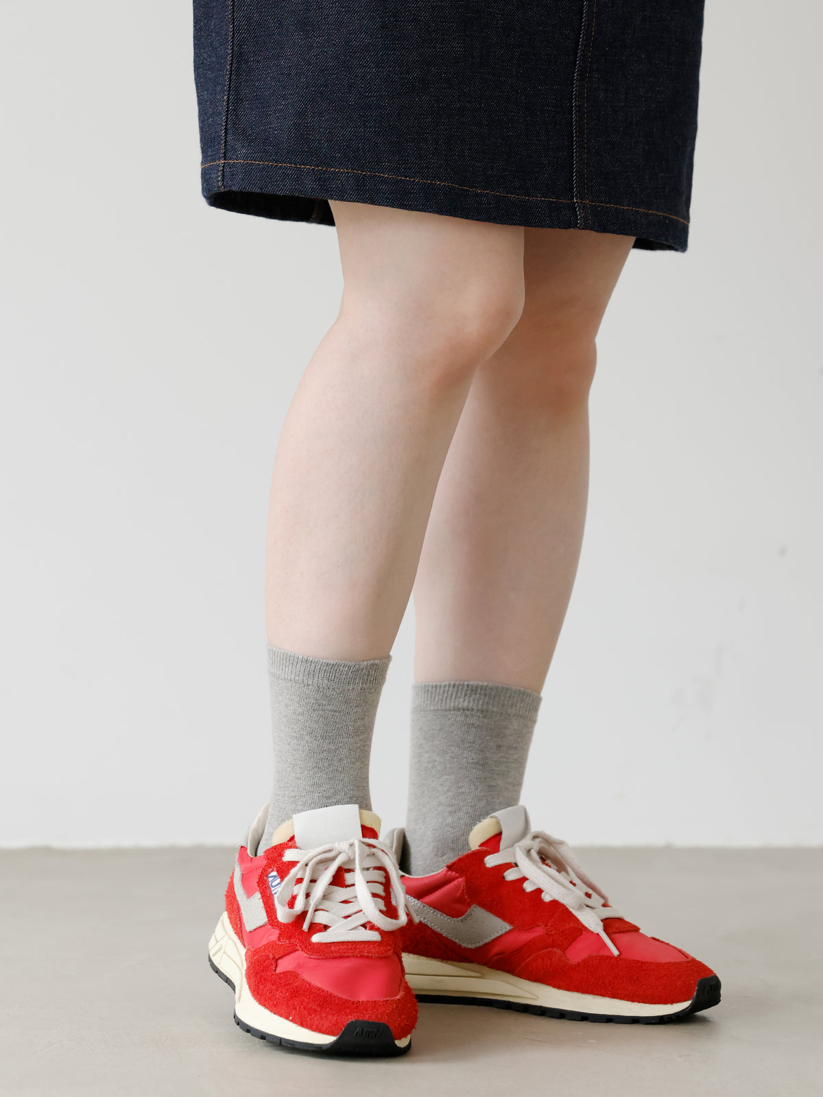 【WEB限定40色】オールシーズン履けるカラフルソックス - グレーモク