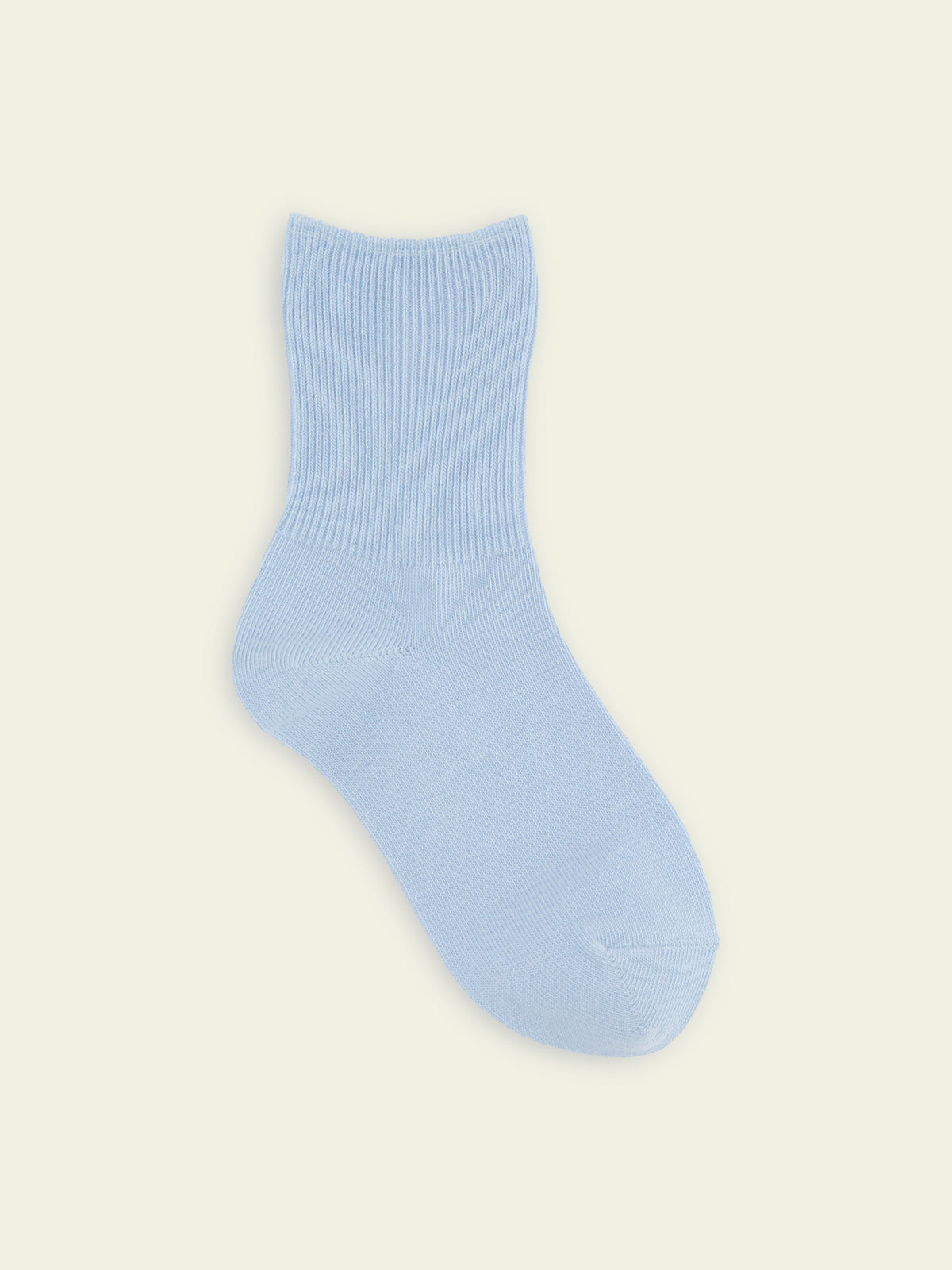 【3足1,485円】キッズ 履き口ゆったりリブベタショートソックス / 16-18cm - サックス