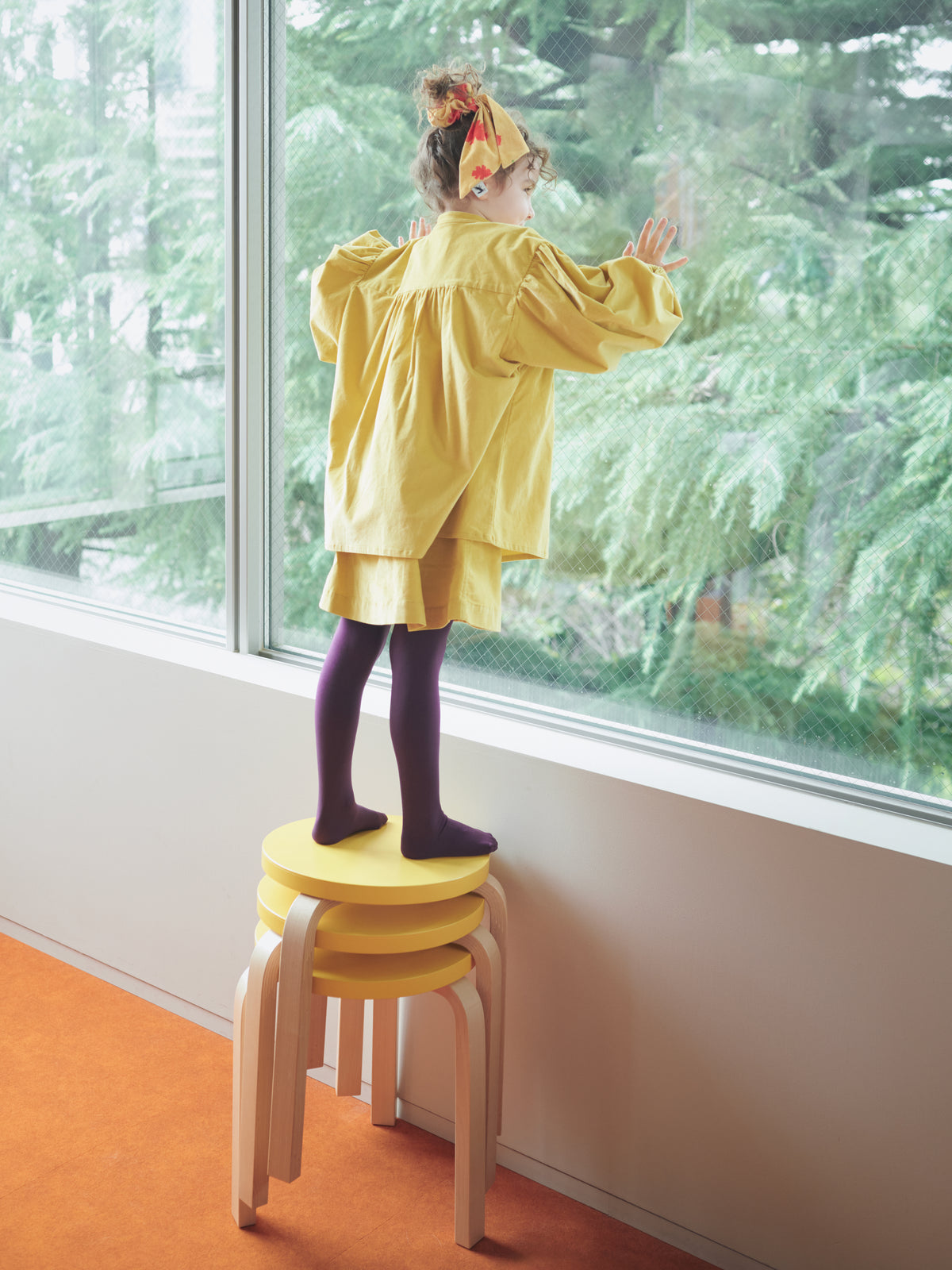 【キッズ 】80デニールタイツ / 125-145cm - ダークパープル