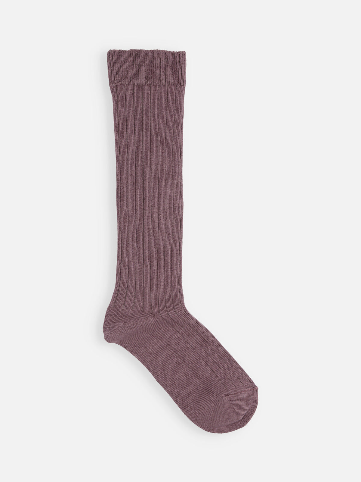 【キッズ】コットンリブハイソックス / 19-21cm - ダルライラック
