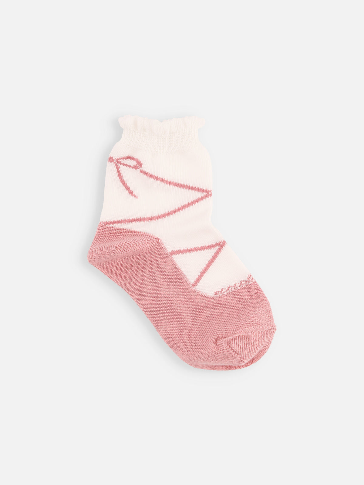 【キッズ】バレエシューズ風ソックス / 19-21cm - ピンク