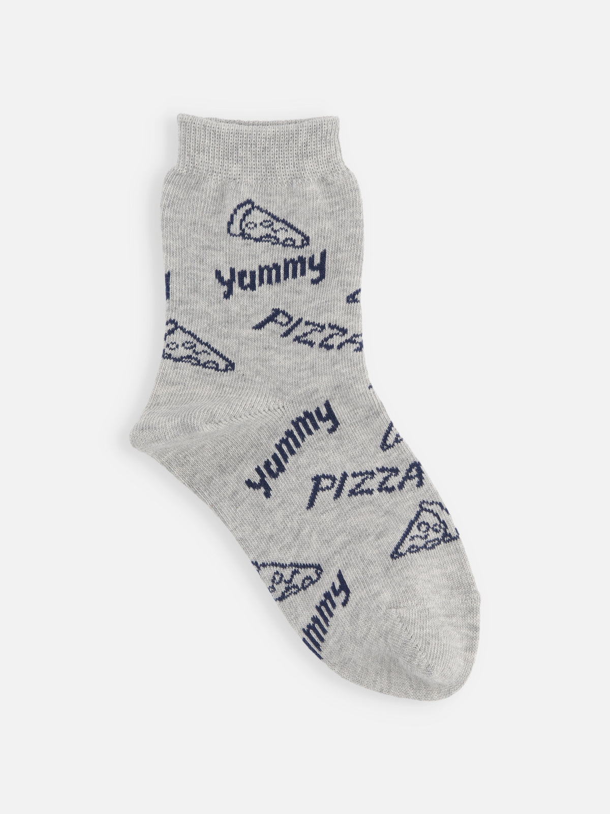 【キッズ】PIZZAソックス / 16-18cm - グレーモク
